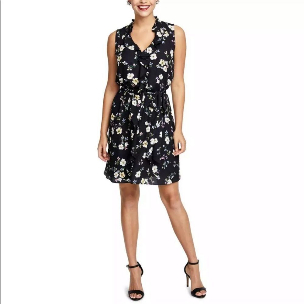 COPY - Rachel Roy Black Floral Dress XS
